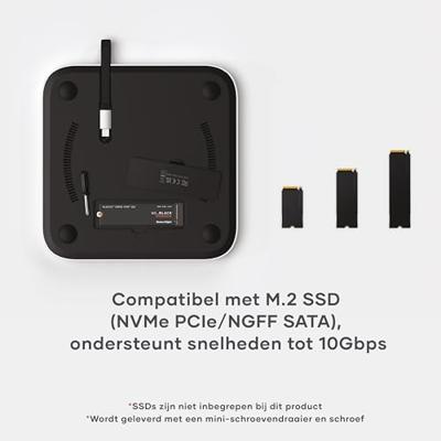 Satechi USB-C Stand/hub Mac mini/Studio (SSD) - Silver Satechi USB-C Stand/hub Mac mini/Studio (SSD) - Silver