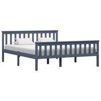 Bedframe massief grenenhout grijs 160x200 cm - thumbnail