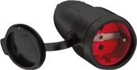 Bachmann 919.176 Koppeling met randaarde Rubber, Silicone Zwart IP20, IP44 - thumbnail