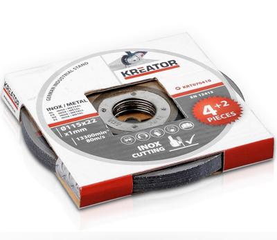 Kreator KRT070410 INOX metaal snijschijf D115 | Doorslijpschijf 6 stuks Kreator KRT070410 INOX metaal snijschijf D115 | Doorslijpschijf 6 stuks