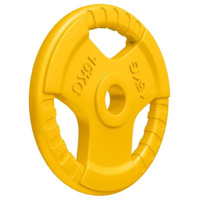 Olympische halterschijf 15 kg Gripper Gietijzer Rubber Coating - 50/51 mm