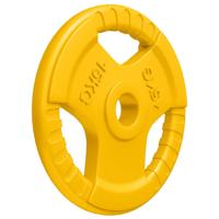 Olympische halterschijf 15 kg Gripper Gietijzer Rubber Coating - 50/51 mm - thumbnail