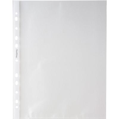 Pergamy geperforeerde showtas, ft A4, 11-gaatsperforatie, gekorrelde PP van 50 micron, pak van 100 stuks