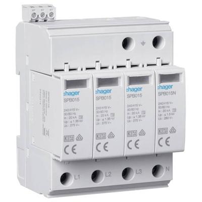 Hager SPB415 Overspanningsafleider Meerdere kleuren Hager SPB415 Overspanningsafleider Meerdere kleuren