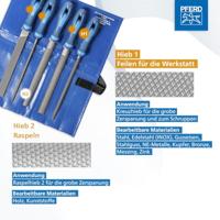 PFERD TOOLS 11800520 Werkplaatsvijlenset verschillende kappen in PVC-roltas Lengte 200 mm 1 stuk(s) - thumbnail