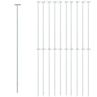 Plantenstaken 20 st 91 cm staal donkergroen