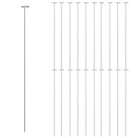 Plantenstaken 20 st 91 cm staal donkergroen - thumbnail