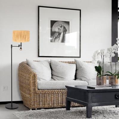 Steinhauer LeeslampStang zwart met strokleurige kap - 3718ZW