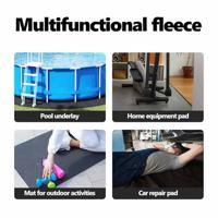 VidaXL Zwembad grondzeil lichtgrijs ø 610 cm niet-geweven stof - thumbnail