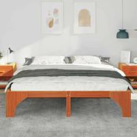 Bedframe met opslag Bruin 200 x 200 cm Massief grenenhout - thumbnail