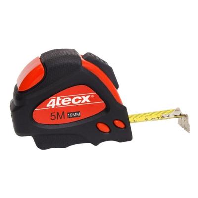 4tecx Rolbandmaat autolock magnetisch 5m x 19mm 4tecx Rolbandmaat autolock magnetisch 5m x 19mm