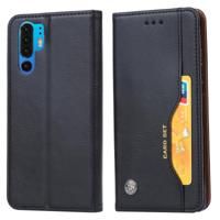 Kneed huid textuur horizontale Flip lederen case voor Huawei P30 Pro met fotolijst & houder & card slots & portemonnee (zwart) - thumbnail