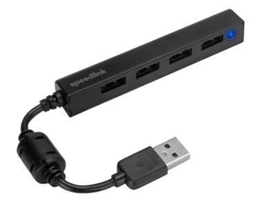 SpeedLink Snappy Slim USB 2.0-hub 4 poorten Zwart