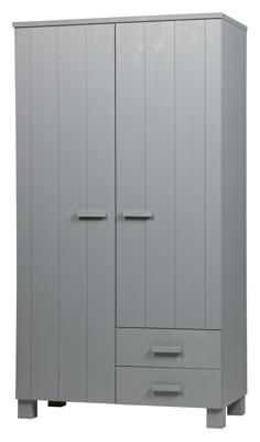 WOOOD Kledingkast 'Dennis', kleur Betongrijs