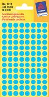 Avery-Zweckform 3011 Etiketten Ø 8 mm Papier Blauw 416 stuk(s) Permanent hechtend Etiketten voor markeringspunten - thumbnail