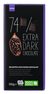 HEMA Donkere Chocolade Met 74% Cacao HEMA Donkere Chocolade Met 74% Cacao
