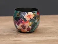 TS Collection bloempot blooming metaal 7x6cm smaragd - thumbnail