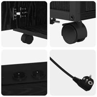 Kantoor kast met wiel Zwart eiken 60 x 46 x 67 cm Bewerkt hout - thumbnail