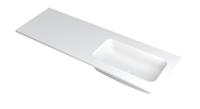 INK Wastafel Faktor polystone rechts zonder kraangat 140 cm x 45 cm x 1,5 cm Mat wit 3407237 - thumbnail