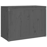 Wasmand 88,5x44x66 cm massief grenenhout grijs - thumbnail