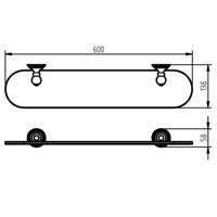 Haceka Allure planchet 60x14cm chroom 1208619 - thumbnail