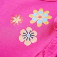 Kindershirt met lange mouwen bloemenprint 92 donkerroze - thumbnail