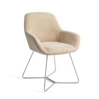 Jesper Home Eetkamerstoel 'Kushi' Beehive Steel, kleur Desert Dunes - thumbnail