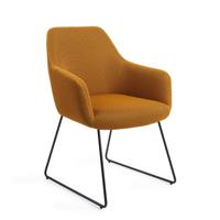 Jesper Home Eetkamerstoel 'Hiroo' Slide Black, kleur Groovy Garam - thumbnail