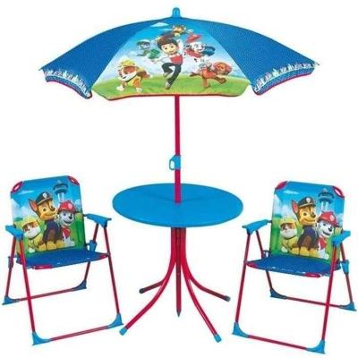 Fun House Pat Patrol tuinmeubilair bestaande uit een tafel, 2 klapstoelen en een parasol voor kinderen