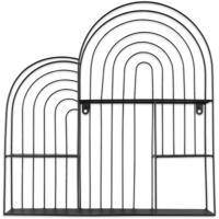 Wandplank - Wandrek - Trion Ivar - Inclusief Hanger - Zwart - Metaal - thumbnail