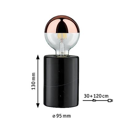 Paulmann Neordic Nordin 79600 Tafellamp LED E27 20 W Zwart, Koper Paulmann Neordic Nordin 79600 Tafellamp LED E27 20 W Zwart, Koper
