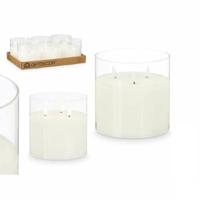 Kaars LED Gift Decor Wit Transparant 15 x 15 x 15 cm (AA) (6 Stuks) - thumbnail