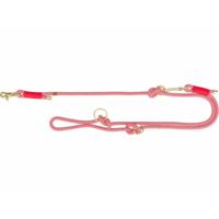 TRIXIE HONDENRIEM SOFT ROPE VERSTELBAAR ROOD / CREME 200X0,6 CM - thumbnail
