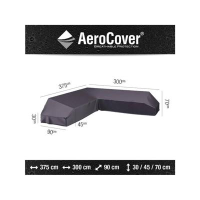 AeroCover | Loungesethoes 375 x 300 x 90 x 30-45-70(h) | L-Platform Rechts