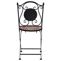 Bistrostoelen mozaek 2 st keramiek bruin - thumbnail