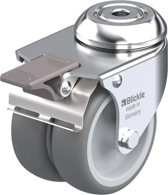 Blickle LMDA-TPA 75G-FI Dubbel zwenkwiel Wieldiameter: 75 mm Draagvermogen (max.): 100 kg 1 stuk(s)