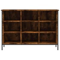 Schoenenkast 100x35x70 cm bewerkt hout gerookt eikenkleurig - thumbnail