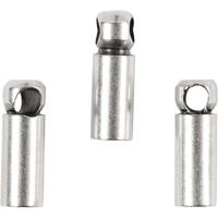 Creativ Company Eindkappen, l: 8 mm, d 2 mm, verzilverd, 10 stuk/ 1 doos - thumbnail