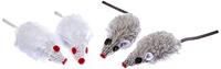 Muis grijswit 5cm 4 stuks - thumbnail