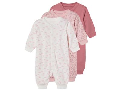 lupilu 3 baby pyjama's (Lichtroze/roze, 50/56)