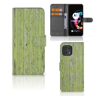 Motorola Edge 20 Lite | Book Style Case | Green Wood