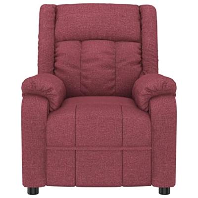 Fauteuil verstelbaar stof wijnrood