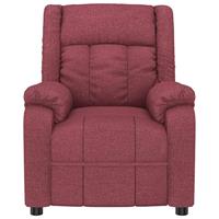 Fauteuil verstelbaar stof wijnrood - thumbnail