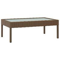 16-delige Loungeset met kussens poly rattan bruin - thumbnail