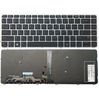 Notebook keyboard for HP EliteBook Folio 1040 G3 with silver frame backlit - thumbnail