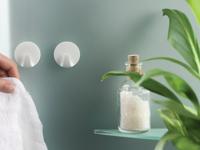 tesa POWERSTRIPS® Zelfklevende haak Small Rond Wit Inhoud: 3 stuk(s) - thumbnail