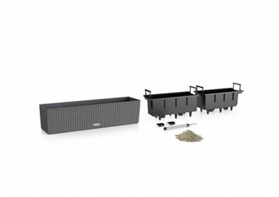 Bloempot Lechuza Zwart Grijs Polypropyleen