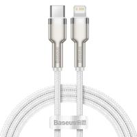 USB-C-Kabel zu Lightning Baseus Cafule, White, Power Delivery, 20W, 1m (wit) - thumbnail