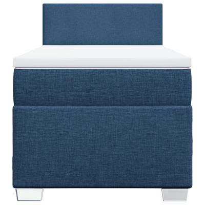 Boxspring met matras stof blauw 100x200 cm - thumbnail