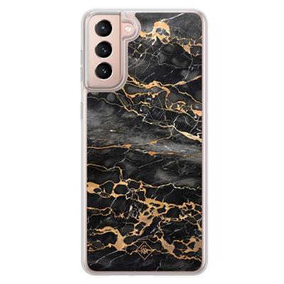 Samsung Galaxy S21 Plus hybride hoesje - Marmer grijs brons Samsung Galaxy S21 Plus hybride hoesje - Marmer grijs brons